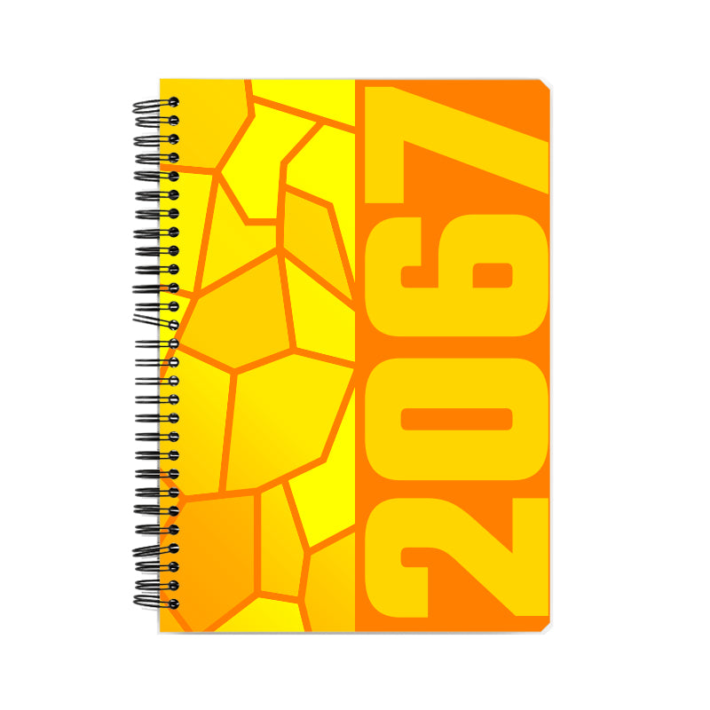 2067 Year Notebook (Orange, A5 Size, 100 Pages, Ruled)