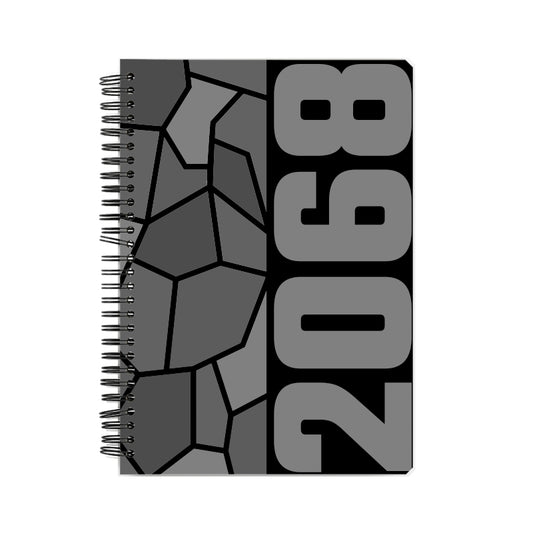 2068 Year Notebook (Black, A5 Size, 100 Pages, Ruled)