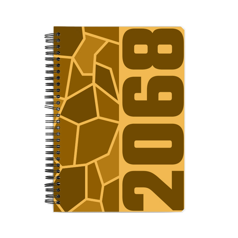 2068 Year Notebook (Golden Yellow, A5 Size, 100 Pages, Ruled)