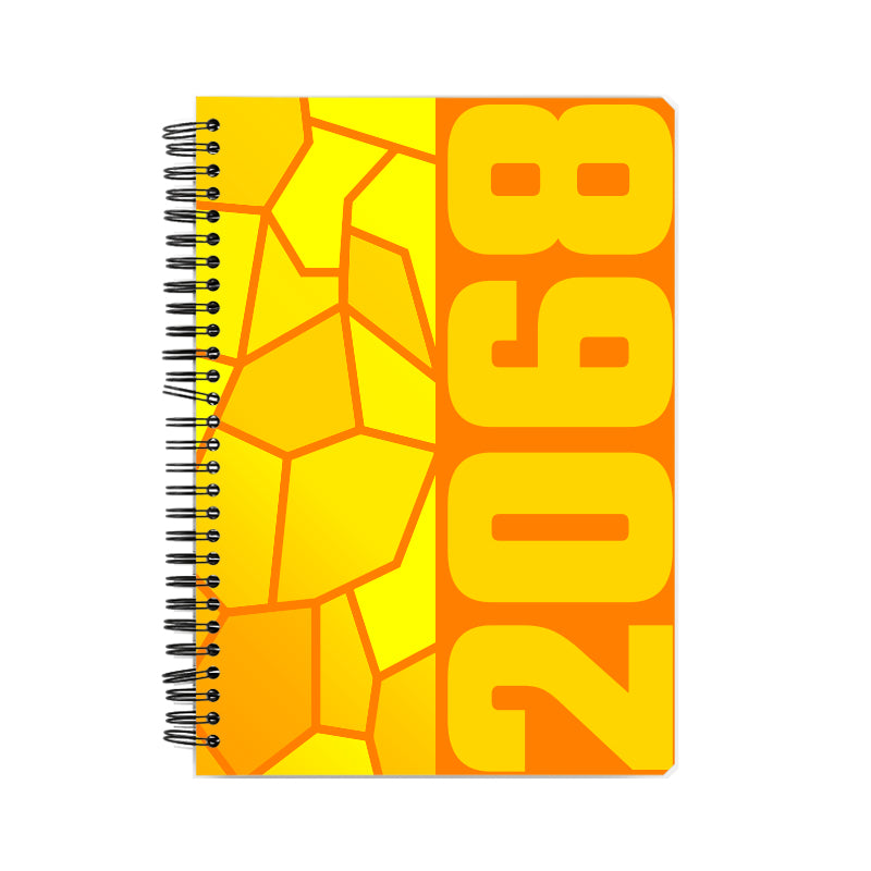 2068 Year Notebook (Orange, A5 Size, 100 Pages, Ruled)