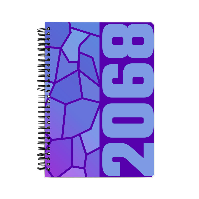 2068 Year Notebook (Purple, A5 Size, 100 Pages, Ruled)