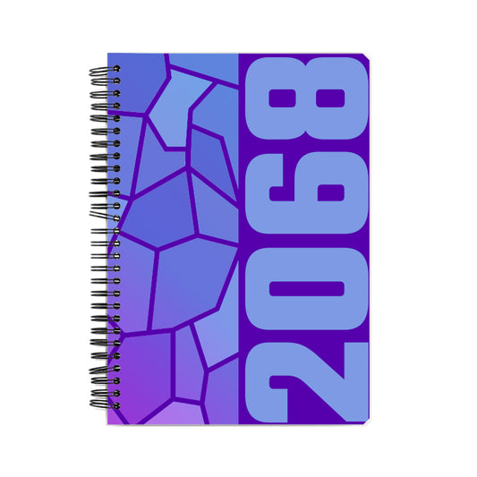 2068 Year Notebook (Purple, A5 Size, 100 Pages, Ruled)