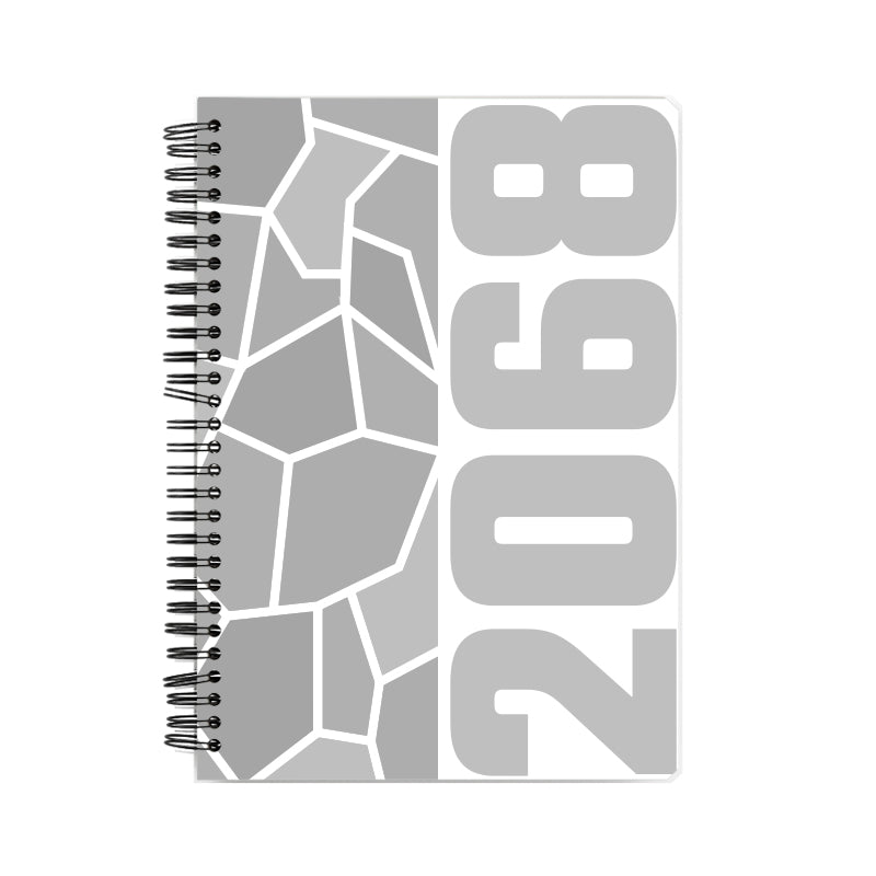 2068 Year Notebook (White, A5 Size, 100 Pages, Ruled)