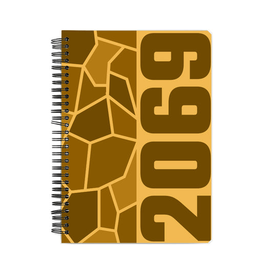 2069 Year Notebook (Golden Yellow, A5 Size, 100 Pages, Ruled)