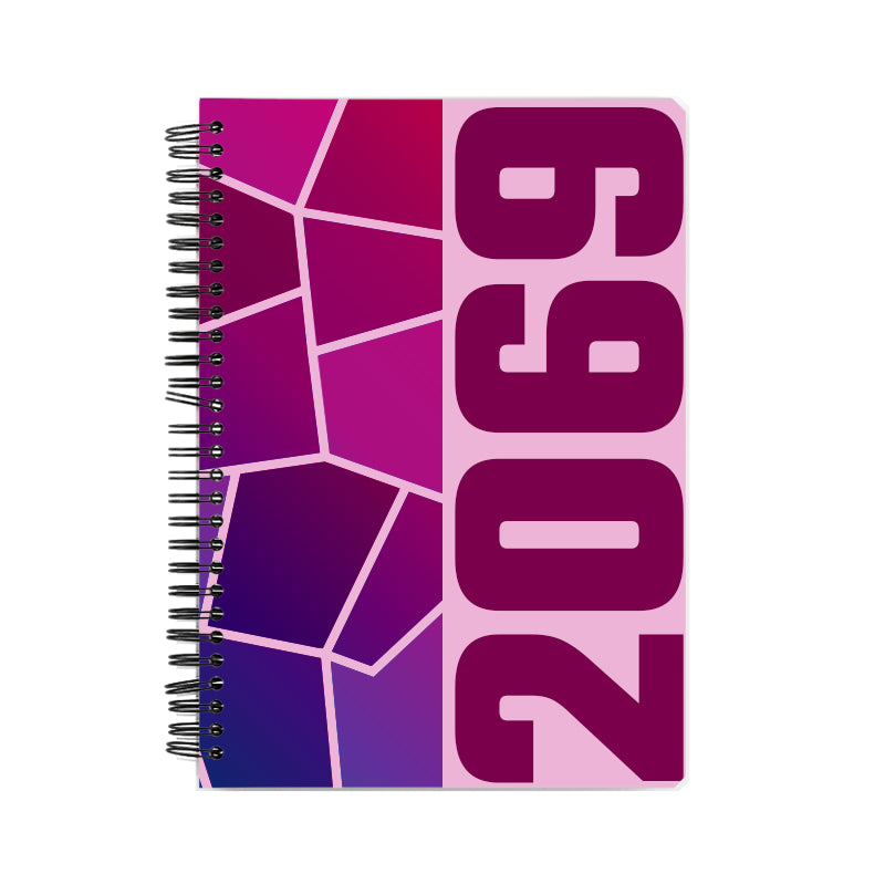 2069 Year Notebook (Light Pink, A5 Size, 100 Pages, Ruled)