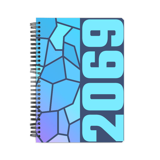 2069 Year Notebook (Navy Blue, A5 Size, 100 Pages, Ruled)