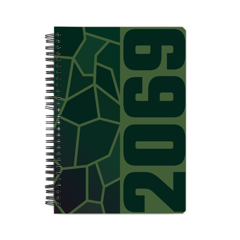 2069 Year Notebook (Olive Green, A5 Size, 100 Pages, Ruled)