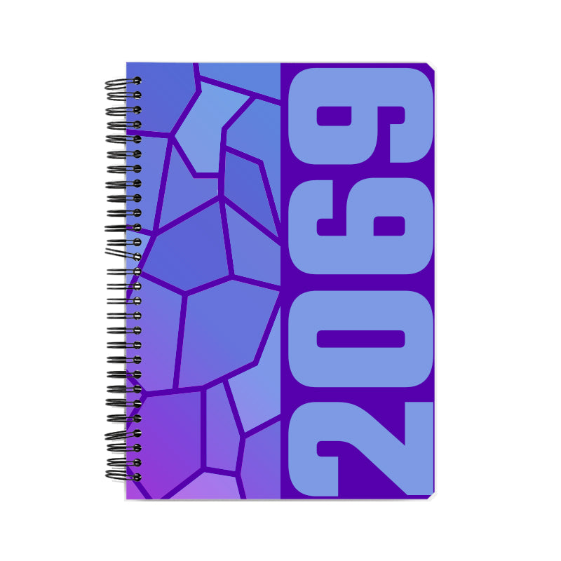 2069 Year Notebook (Purple, A5 Size, 100 Pages, Ruled)