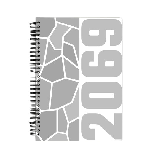 2069 Year Notebook (White, A5 Size, 100 Pages, Ruled)