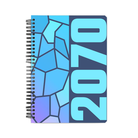 2070 Year Notebook (Navy Blue, A5 Size, 100 Pages, Ruled)