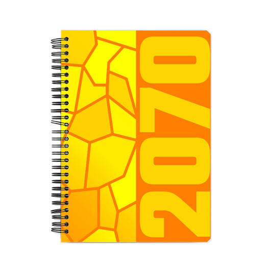 2070 Year Notebook (Orange, A5 Size, 100 Pages, Ruled)