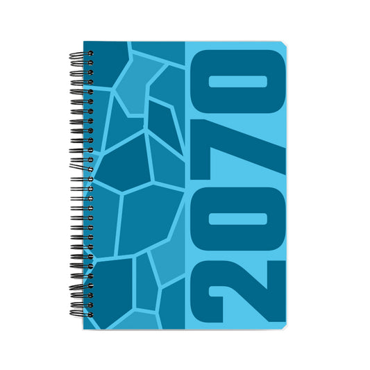 2070 Year Notebook (Sky Blue, A5 Size, 100 Pages, Ruled)