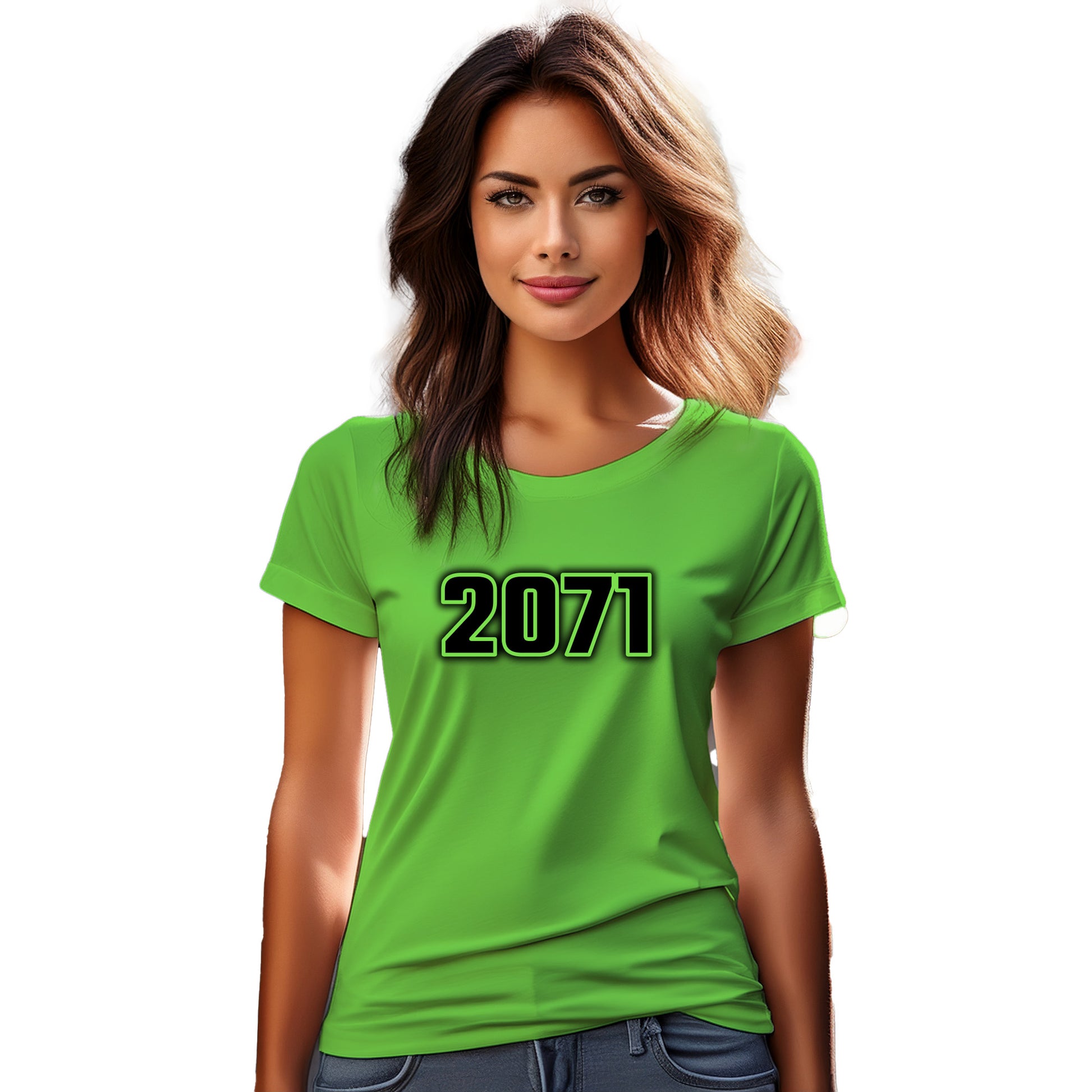 2071 Year Women T-Shirt (Liril Green)