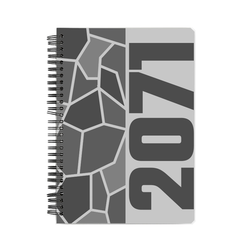 2071 Year Notebook (Melange Grey, A5 Size, 100 Pages, Ruled)