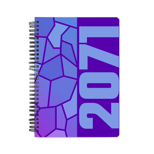 2071 Year Notebook (Purple, A5 Size, 100 Pages, Ruled)