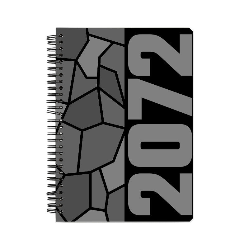 2072 Year Notebook (Black, A5 Size, 100 Pages, Ruled)