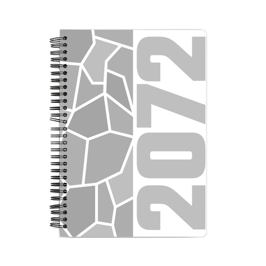 2072 Year Notebook (White, A5 Size, 100 Pages, Ruled)