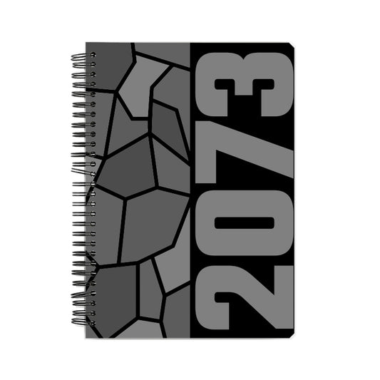 2073 Year Notebook (Black, A5 Size, 100 Pages, Ruled)