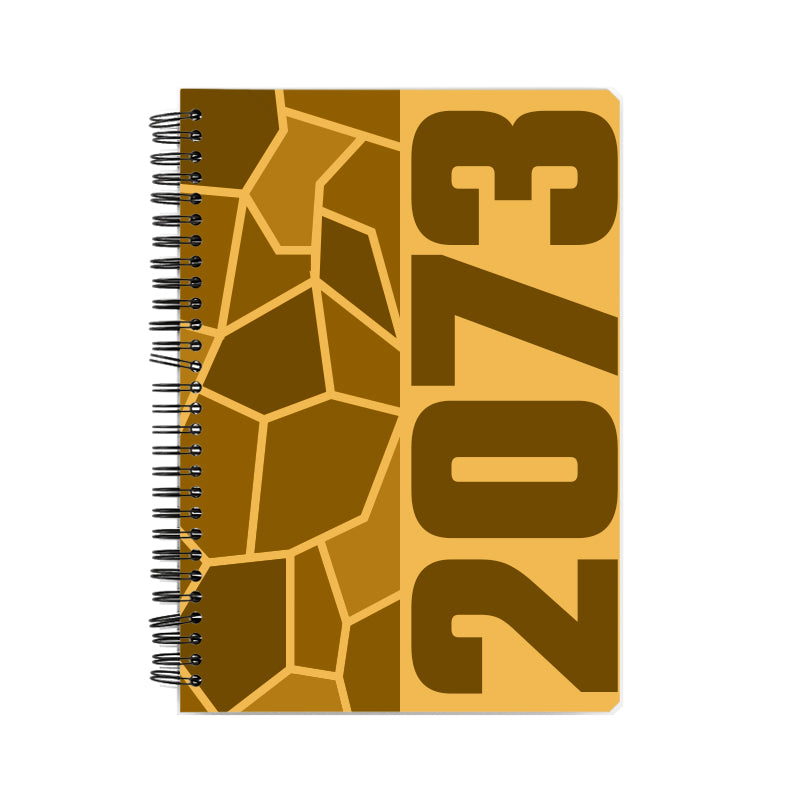 2073 Year Notebook (Golden Yellow, A5 Size, 100 Pages, Ruled)