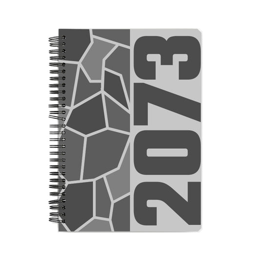 2073 Year Notebook (Melange Grey, A5 Size, 100 Pages, Ruled)