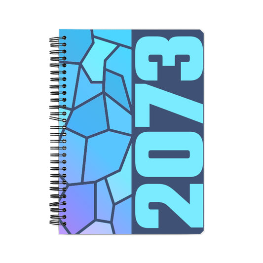 2073 Year Notebook (Navy Blue, A5 Size, 100 Pages, Ruled)