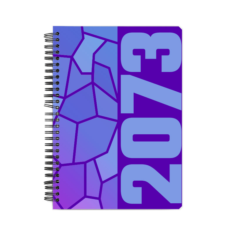 2073 Year Notebook (Purple, A5 Size, 100 Pages, Ruled)