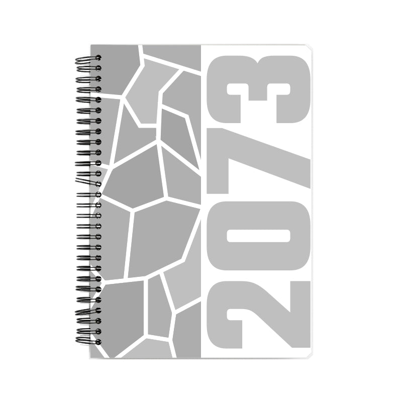 2073 Year Notebook (White, A5 Size, 100 Pages, Ruled)