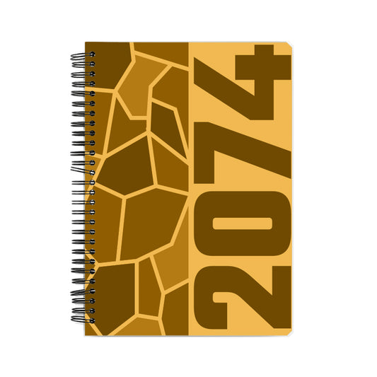 2074 Year Notebook (Golden Yellow, A5 Size, 100 Pages, Ruled)