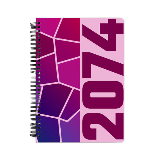 2074 Year Notebook (Light Pink, A5 Size, 100 Pages, Ruled)