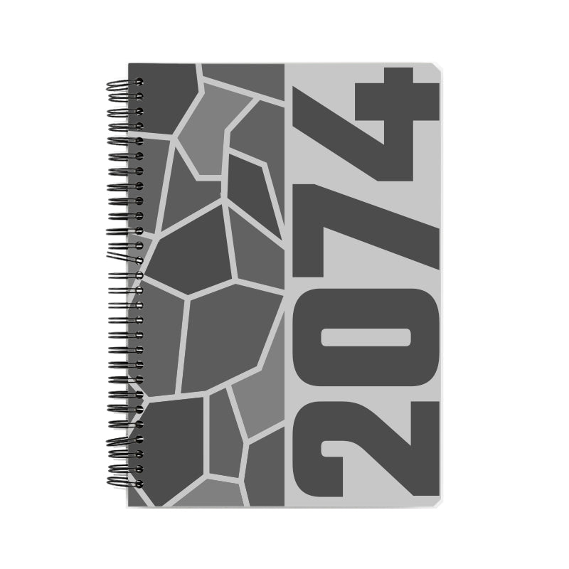 2074 Year Notebook (Melange Grey, A5 Size, 100 Pages, Ruled)