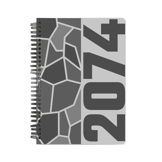 2074 Year Notebook (Melange Grey, A5 Size, 100 Pages, Ruled)