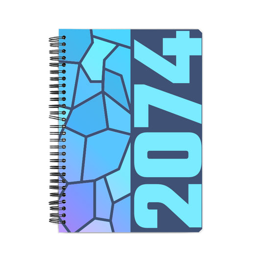 2074 Year Notebook (Navy Blue, A5 Size, 100 Pages, Ruled)