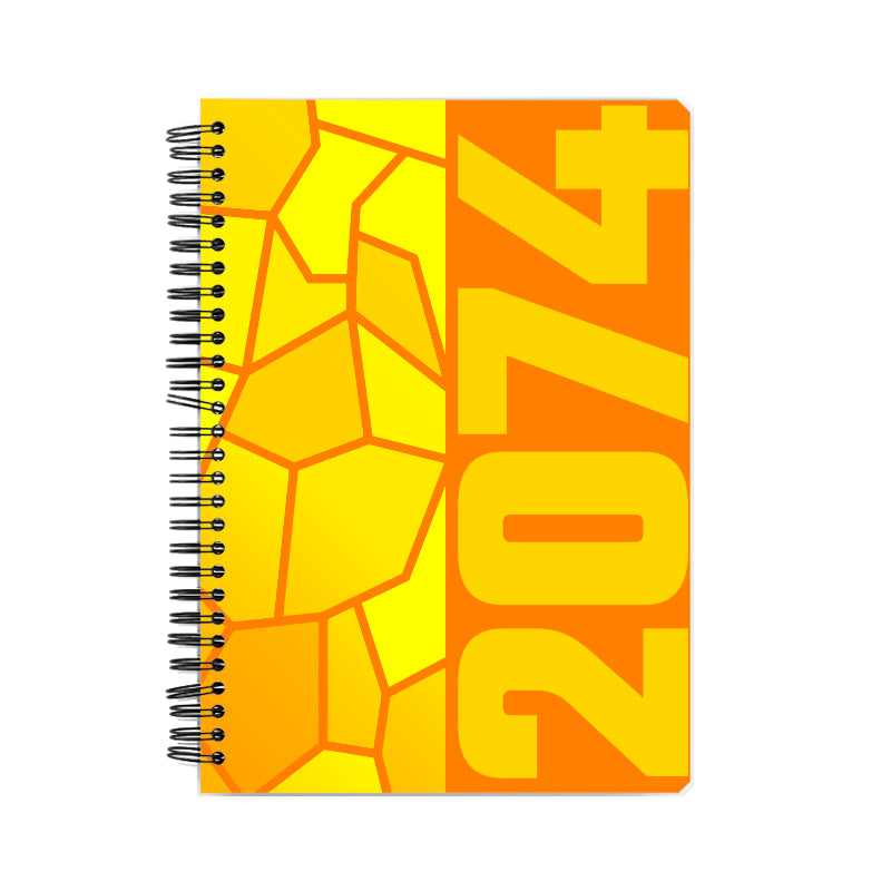 2074 Year Notebook (Orange, A5 Size, 100 Pages, Ruled)