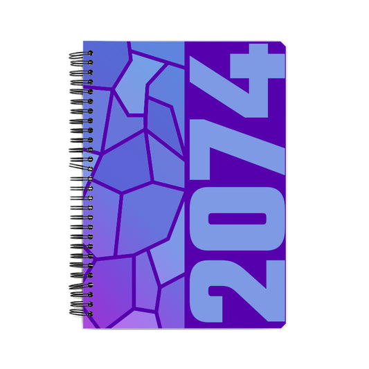 2074 Year Notebook (Purple, A5 Size, 100 Pages, Ruled)