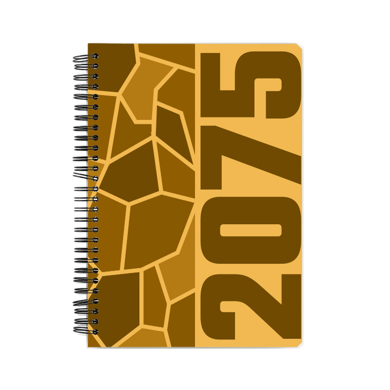 2075 Year Notebook (Golden Yellow, A5 Size, 100 Pages, Ruled)