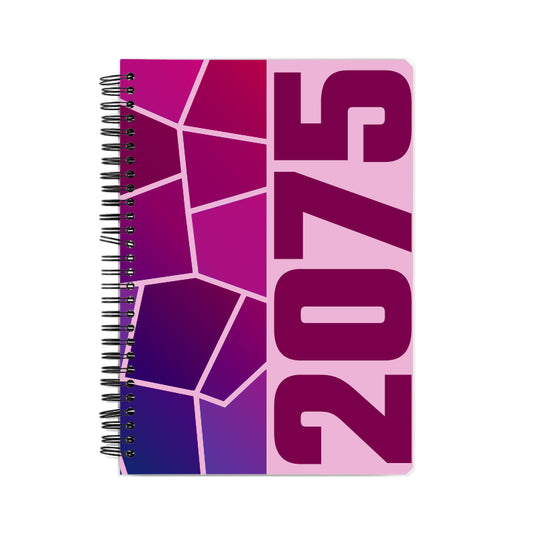 2075 Year Notebook (Light Pink, A5 Size, 100 Pages, Ruled)