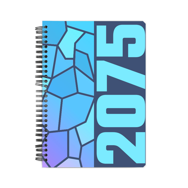 2075 Year Notebook (Navy Blue, A5 Size, 100 Pages, Ruled)