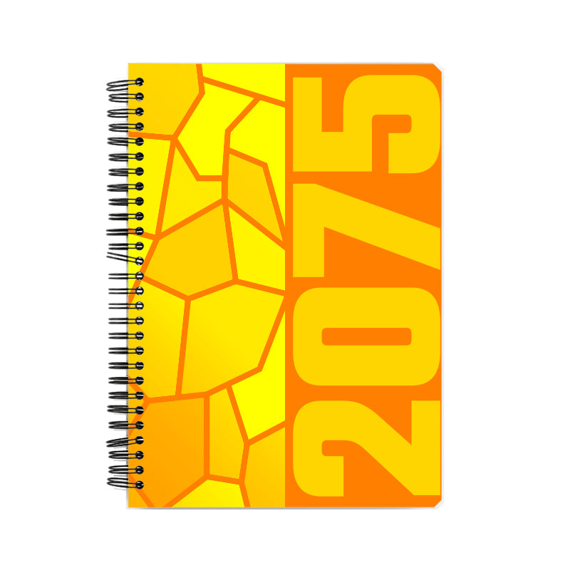 2075 Year Notebook (Orange, A5 Size, 100 Pages, Ruled)