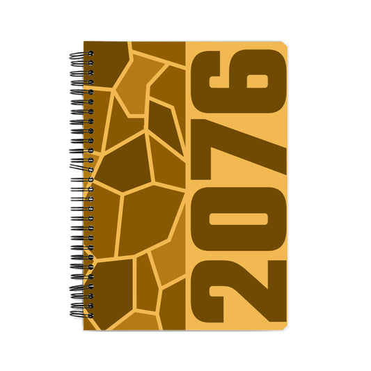 2076 Year Notebook (Golden Yellow, A5 Size, 100 Pages, Ruled)