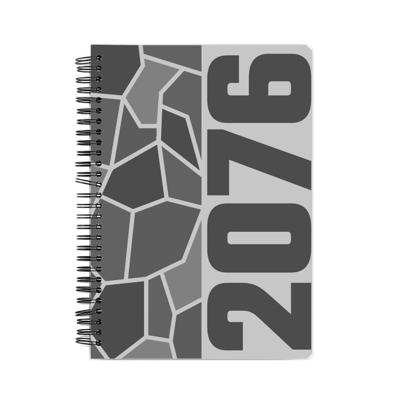 2076 Year Notebook (Melange Grey, A5 Size, 100 Pages, Ruled)