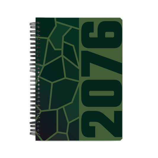 2076 Year Notebook (Olive Green, A5 Size, 100 Pages, Ruled)