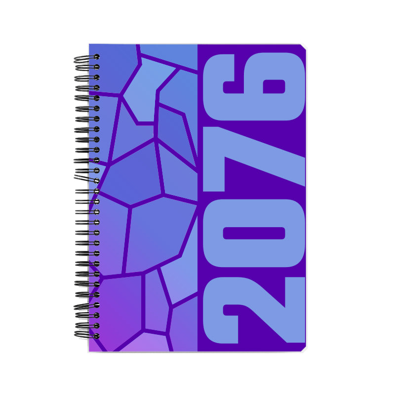 2076 Year Notebook (Purple, A5 Size, 100 Pages, Ruled)