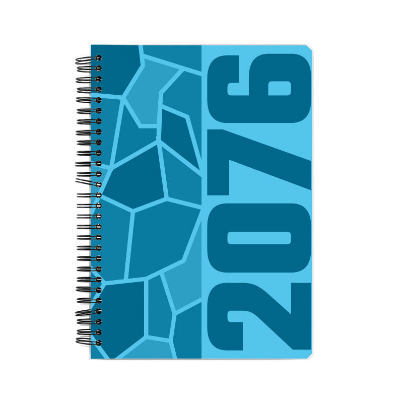 2076 Year Notebook (Sky Blue, A5 Size, 100 Pages, Ruled)