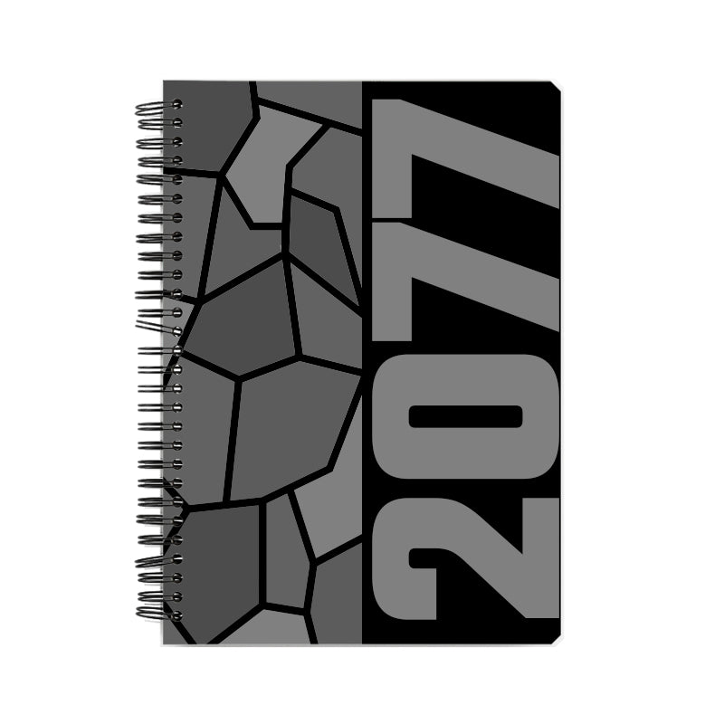 2077 Year Notebook (Black, A5 Size, 100 Pages, Ruled)