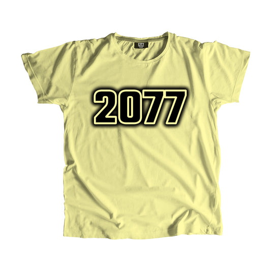 2077 Vintage Heritage Year Men Unisex T-Shirt (Butter Yellow)