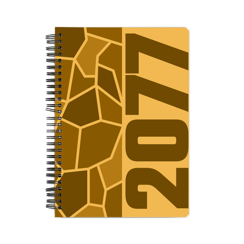 2077 Year Notebook (Golden Yellow, A5 Size, 100 Pages, Ruled)