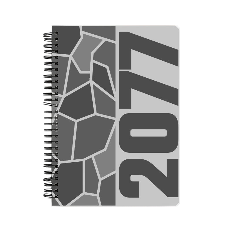 2077 Year Notebook (Melange Grey, A5 Size, 100 Pages, Ruled)