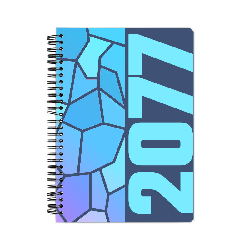 2077 Year Notebook (Navy Blue, A5 Size, 100 Pages, Ruled)