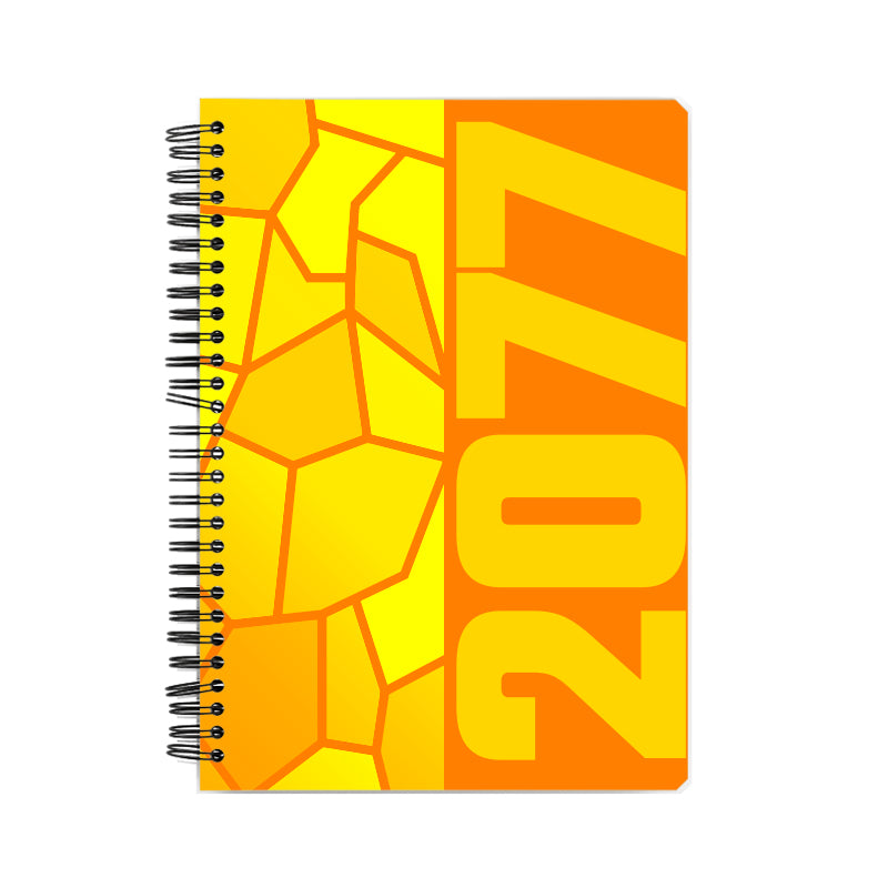 2077 Year Notebook (Orange, A5 Size, 100 Pages, Ruled)