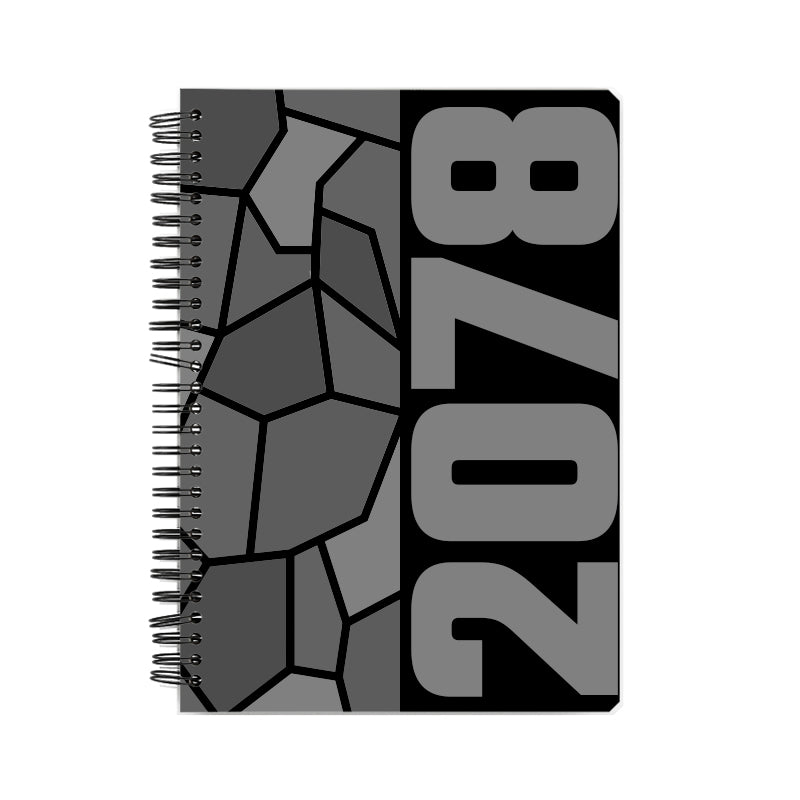 2078 Year Notebook (Black, A5 Size, 100 Pages, Ruled)